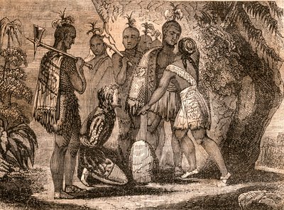 Pocahontas Interceding for the Life of Smith in 1607 by English School